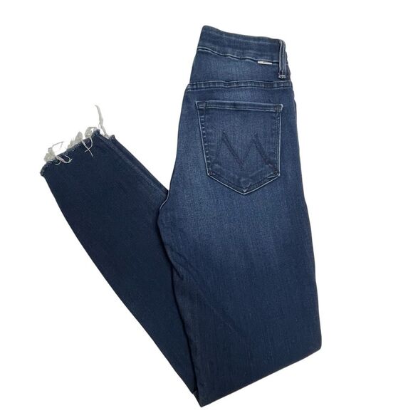Mother Looker High-Rise Ankle Fray Skinny Jeans in Tongue And Chic Size 26 - Picture 3 of 13